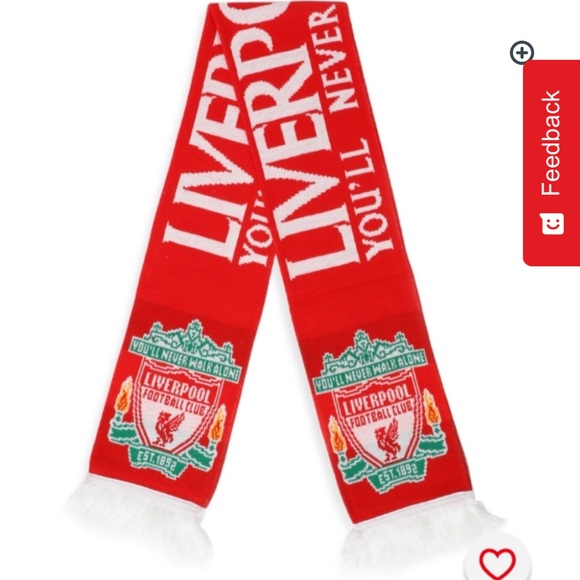Liverpool Other - Liverpool FC Crest Scarf Officially Licensed Red and White Supporter futbol NWT